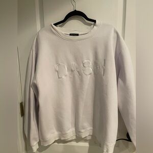 Kardashians DASH crewneck white on white barely worn